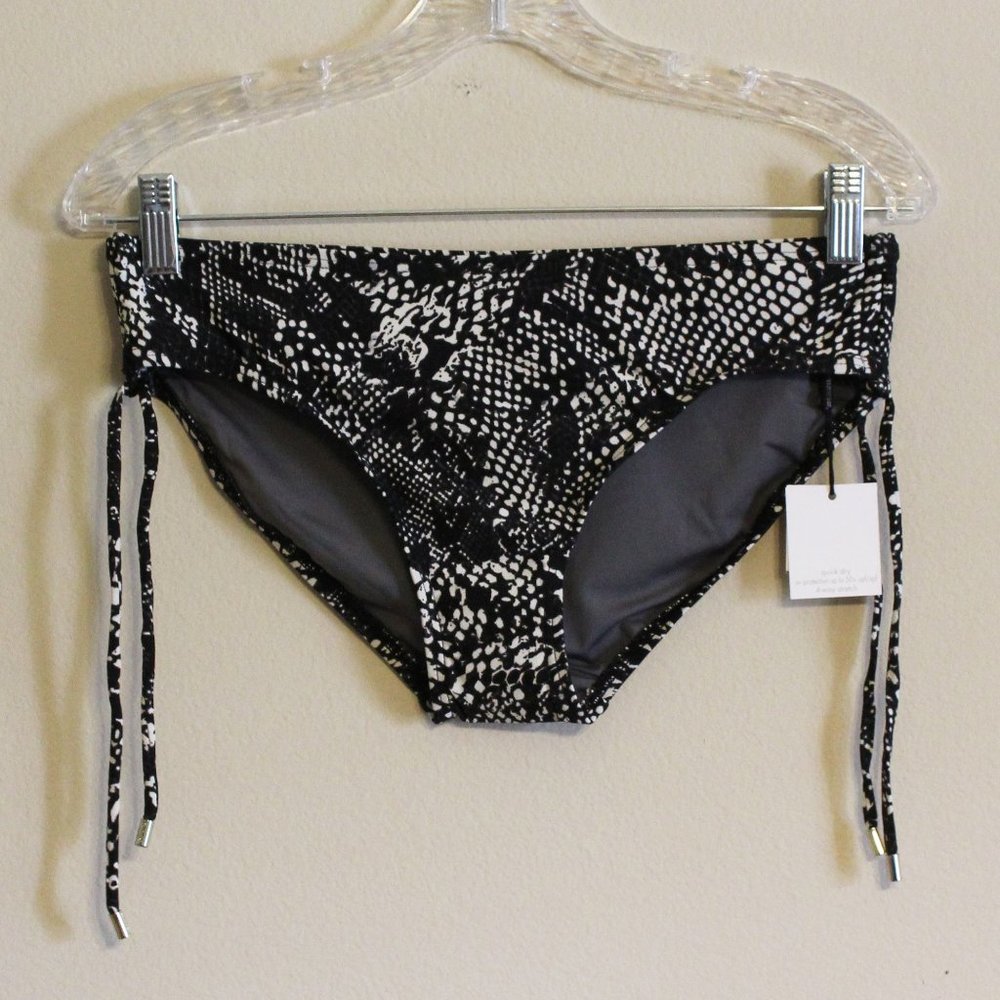 NWT Calvin Klein Snake Print Bikini Bottoms Black